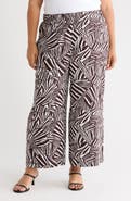 Adrianna Papell Printed Wide Leg Pants