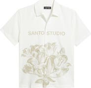 SANTO STUDIO Jett Lawrence Edition - White Flower Button-Up Shirt