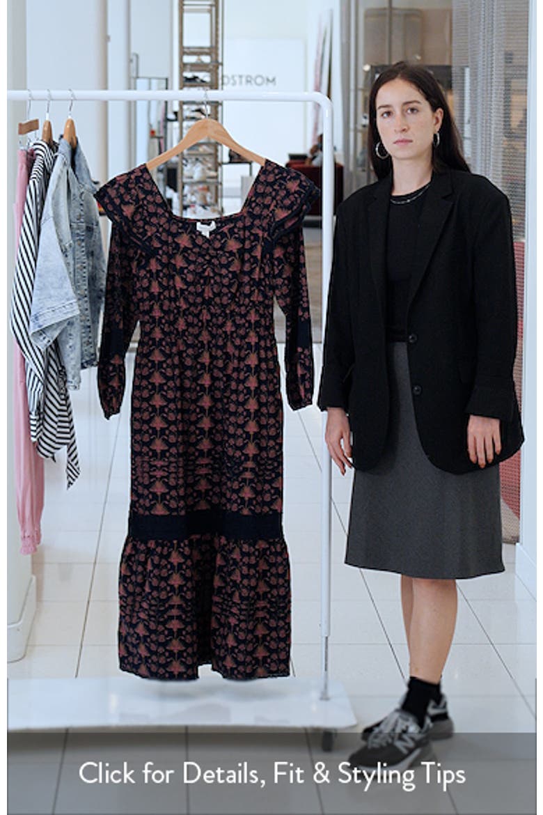 Double Ruffle Long Sleeve Maxi Dress video