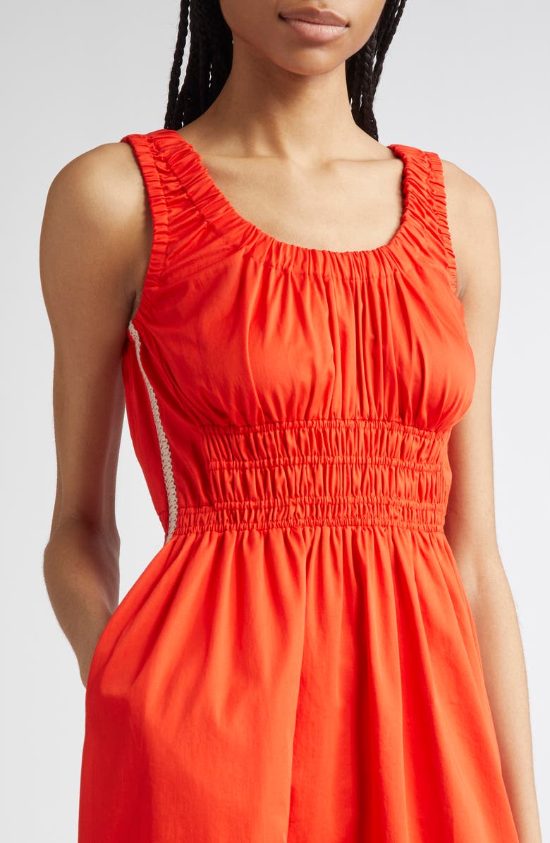 Reiss Anouk Smock Waist Cotton Dress, Alternate, color, 