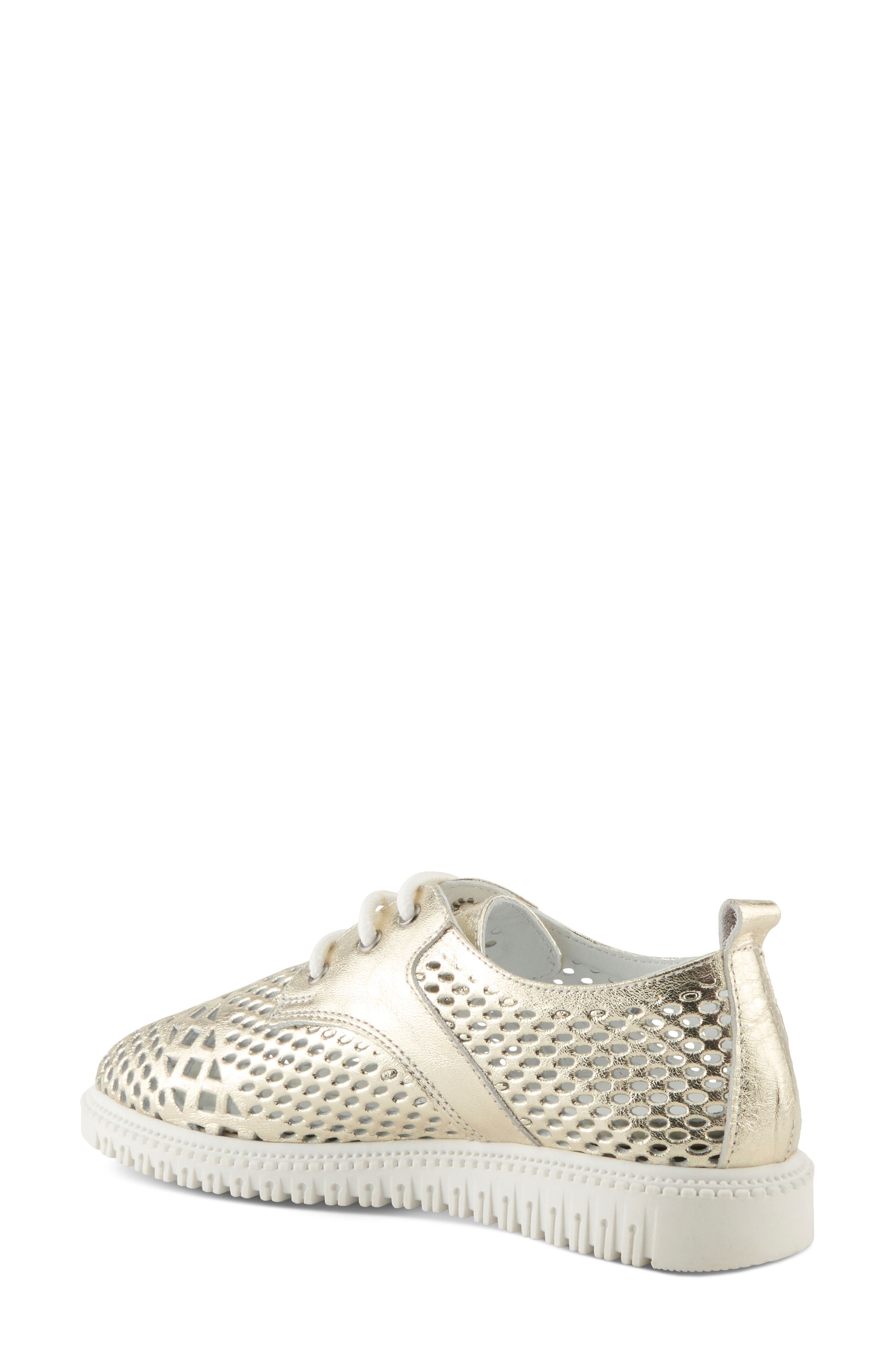 Perforated Sneaker, Alternate, color, GOLD