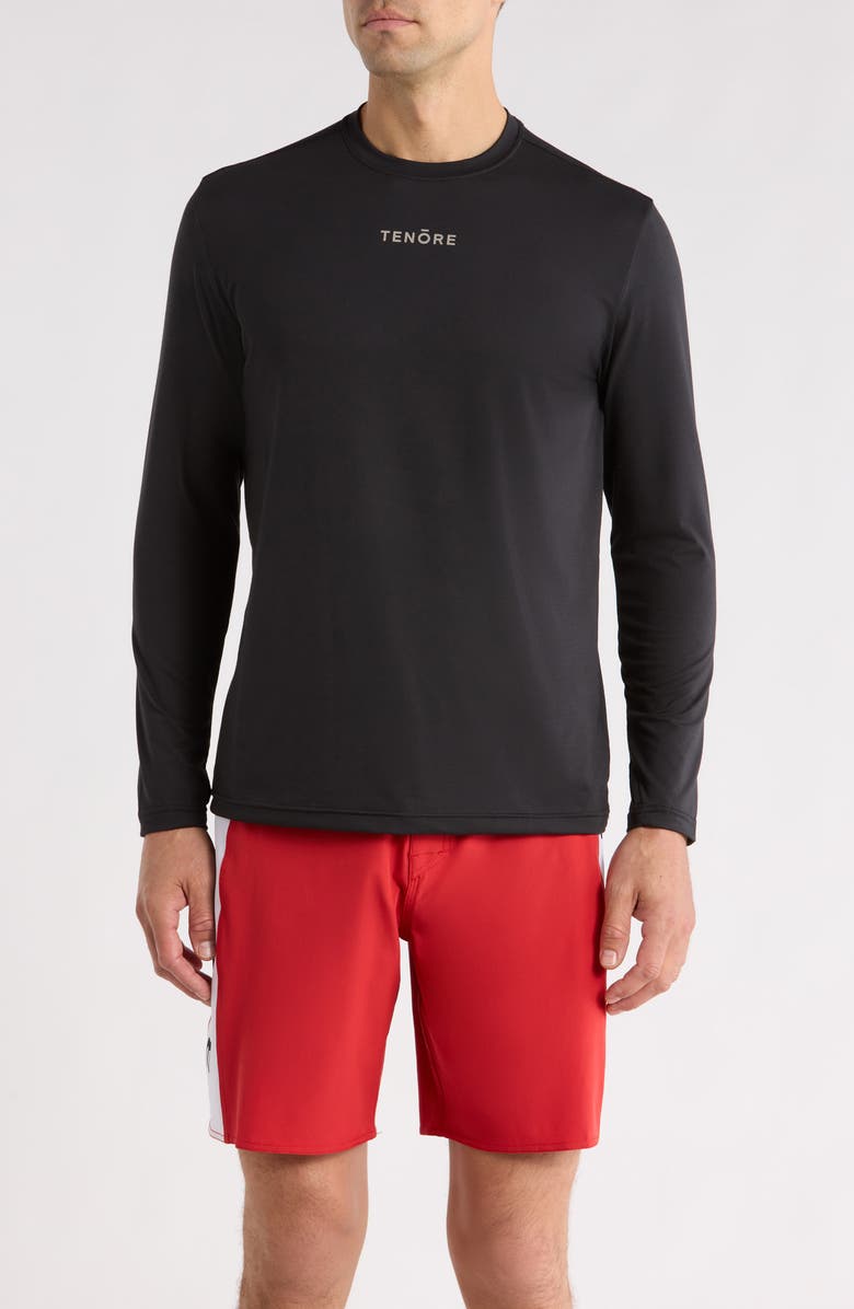 TENŌRE Long Sleeve UPF 50+ Rashguard, Main, color, Black