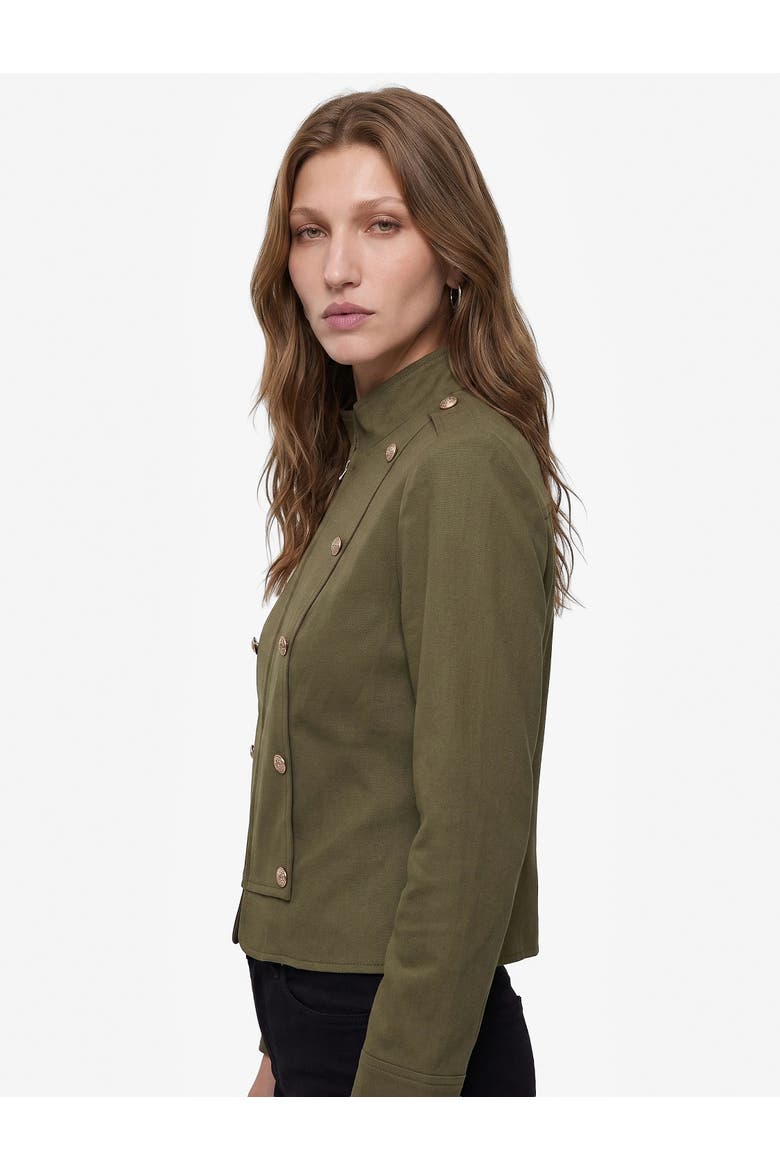 Mandarin Collar Napoleon Jacket, Alternate, color, KHAKI