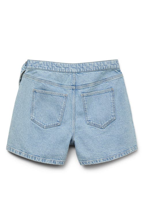 Vero Moda Vica Faux Wrap Denim Skort In Light Blue Denim