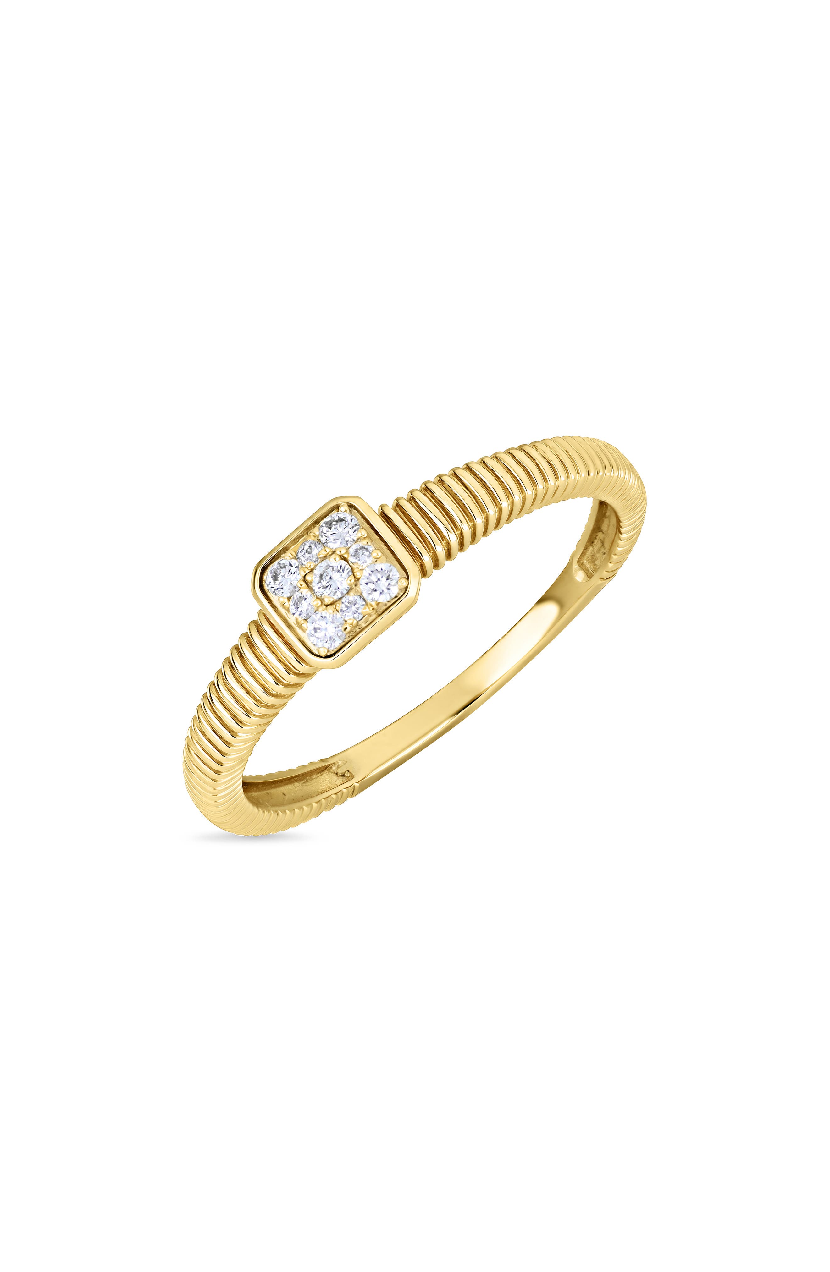 Mika 18k Gold Diamond Stackable Ring