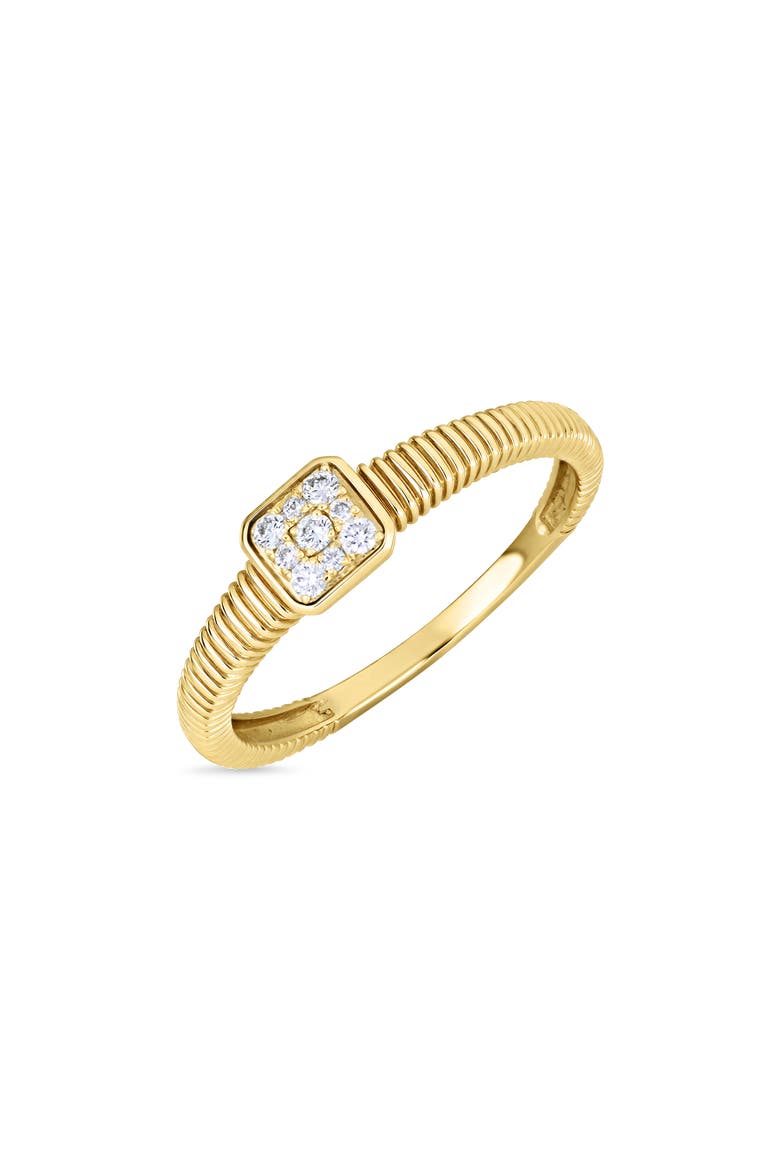 Mika 18k Gold Diamond Stackable Ring, Main, color, 18KY