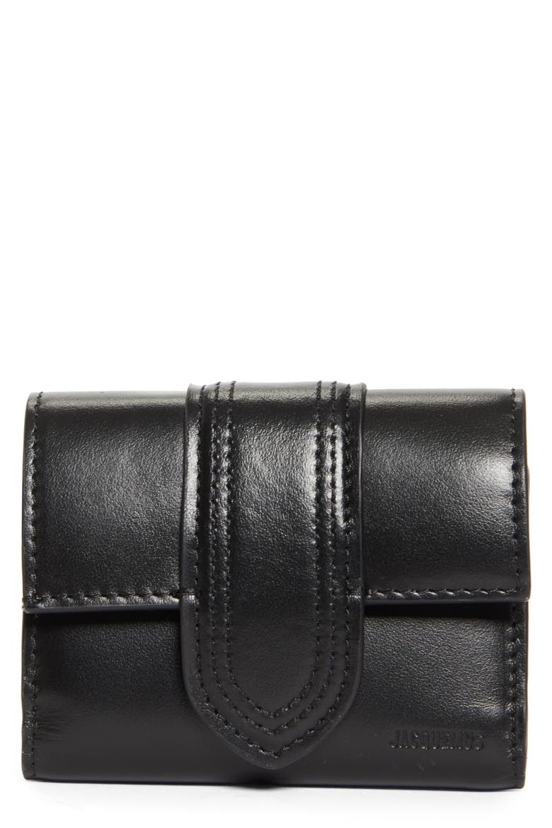 The Bambino Leather Wallet, Main, color, BLACK 990