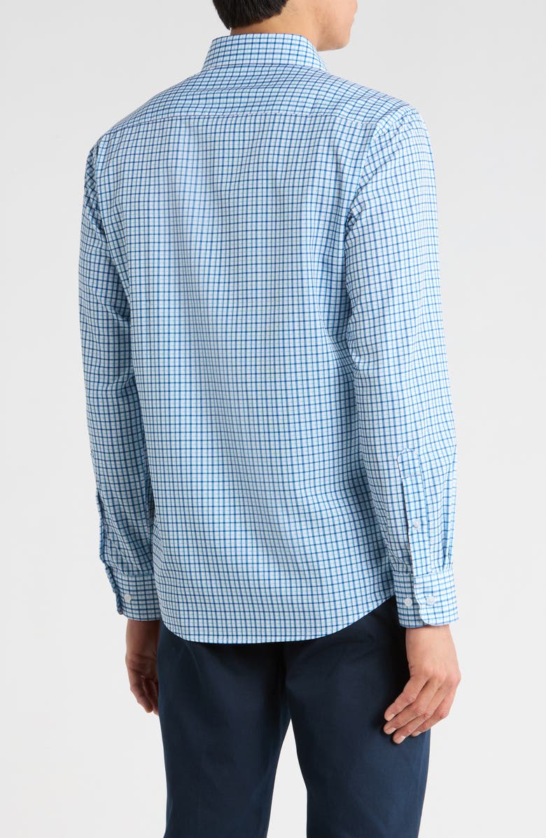 Nautica Slim Fit Plaid Print Dress Shirt, Alternate, color, Blue