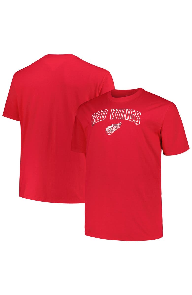 PROFILE Men's Profile Red Detroit Red Wings Big & Tall Arch Over Logo T-Shirt, Main, color, 