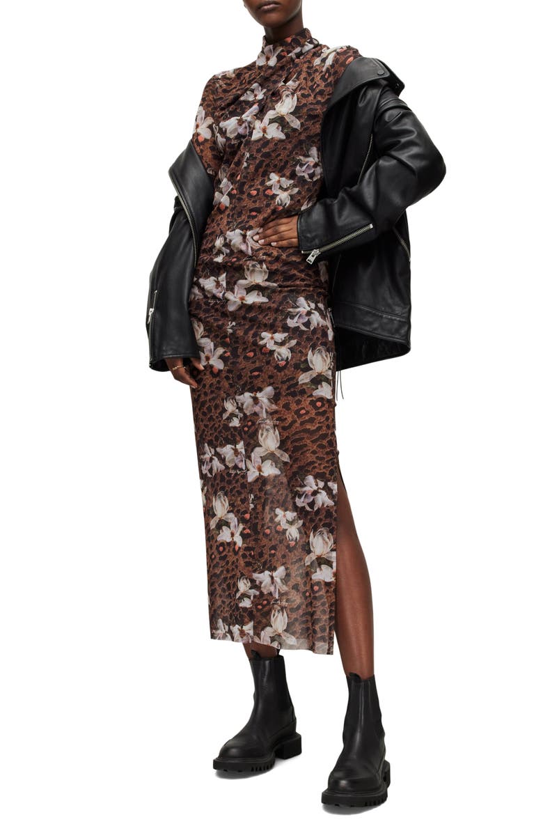 AllSaints Tia Alessandra Long Sleeve Midi Dress, Alternate, color, 