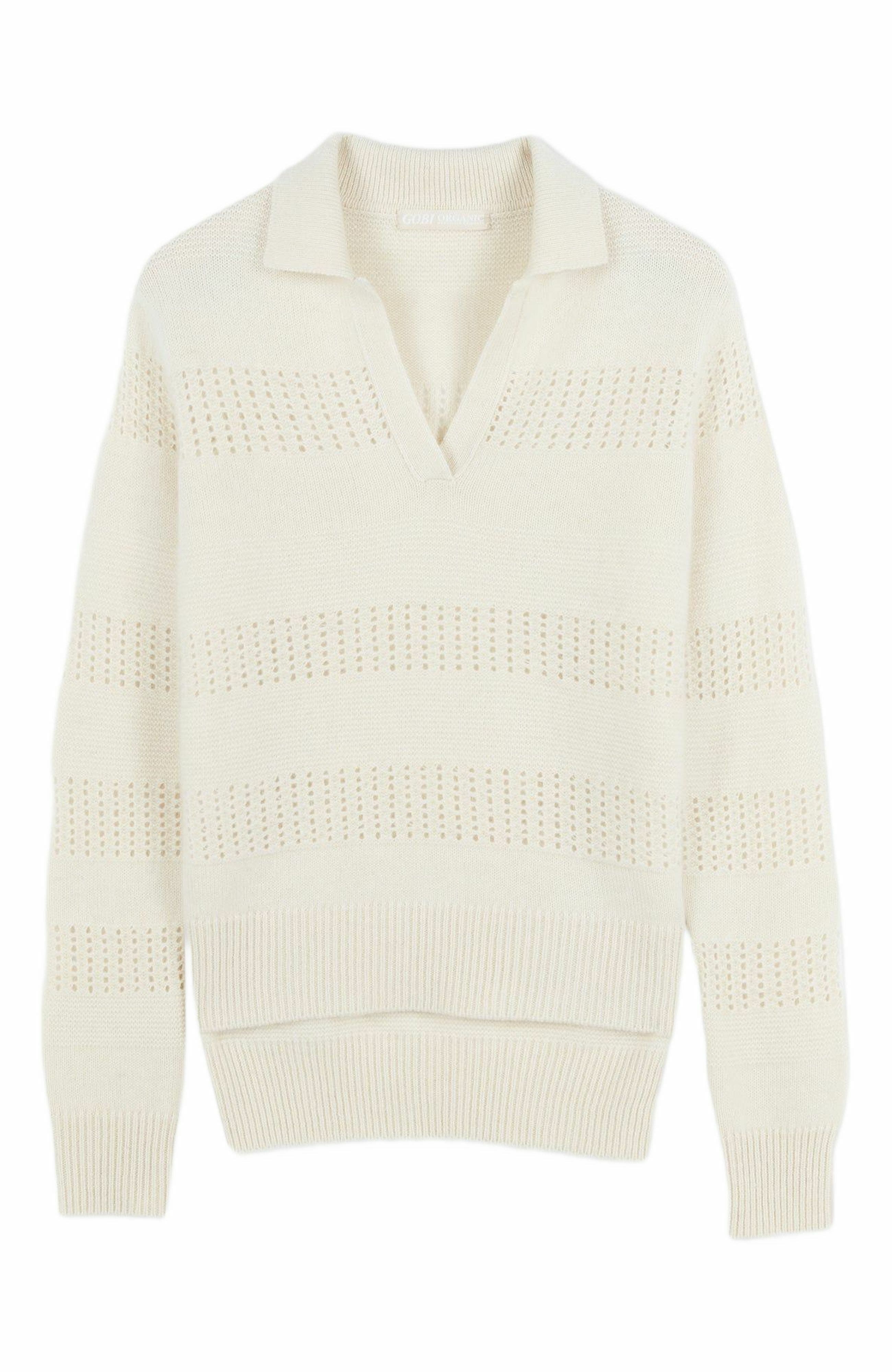 Mixed Pattern Cashmere Polo - image 2