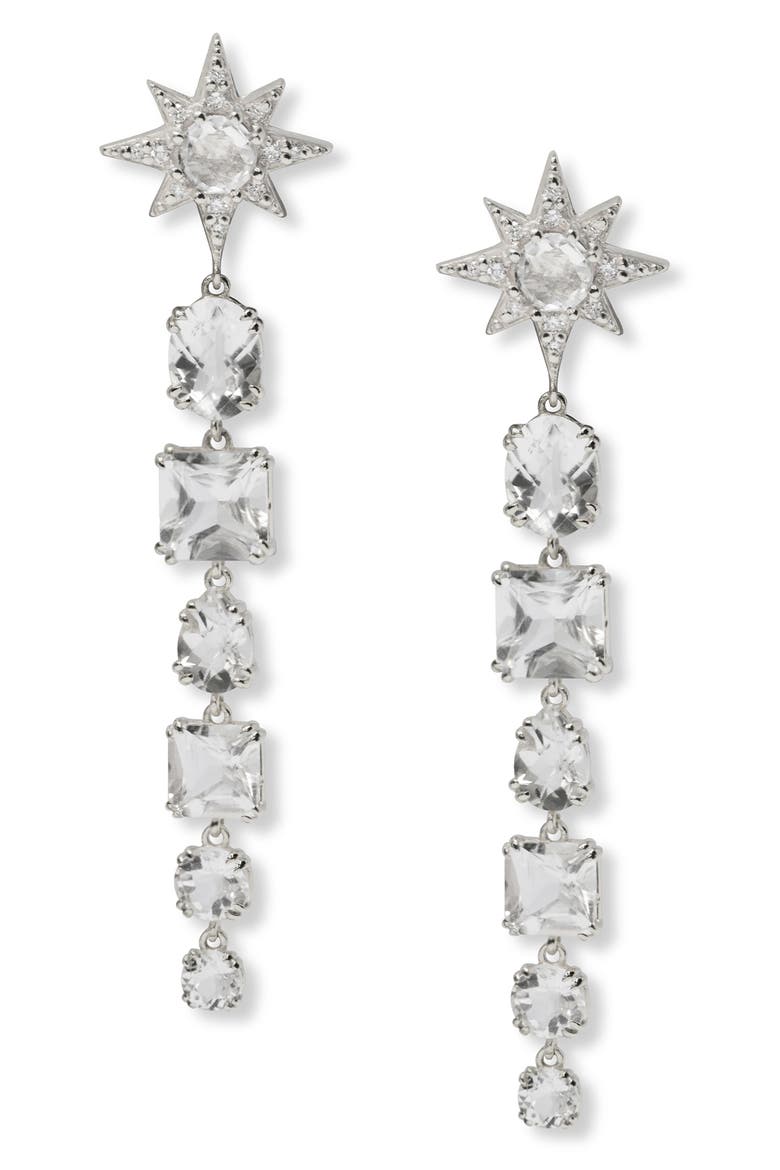 Astrid Drop Earrings, Main, color, CLEAR