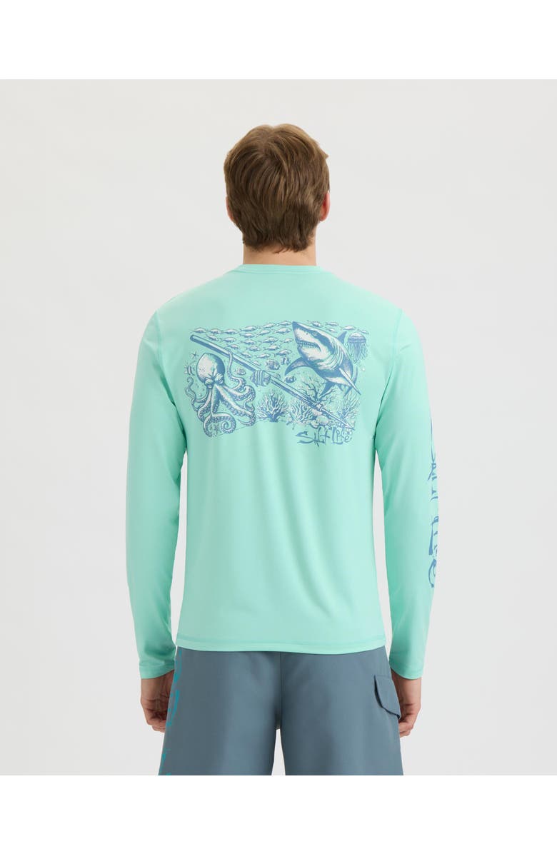 Salt Life Underwater Diving 2.0 Long Sleeve SLX Performance Tee, Alternate, color, Glass