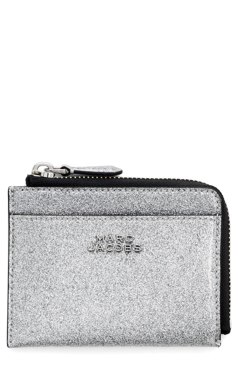 Marc Jacobs THE TOP ZIP WALLET, Main, color, Silver