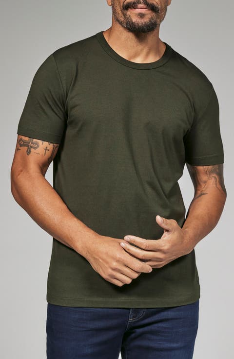 Stretch Cotton & Modal Performance Crewneck T-Shirt