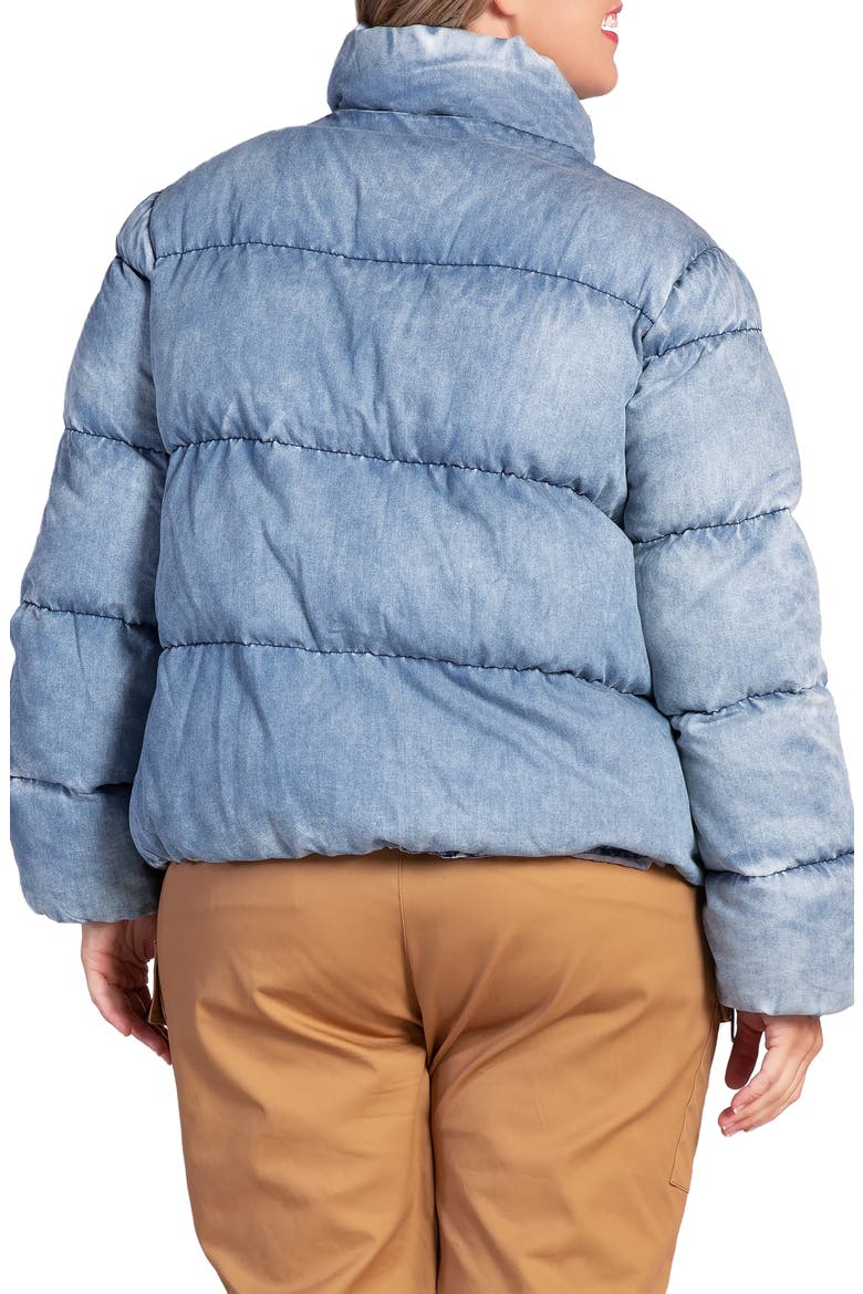 Polaris Puffer Jacket, Alternate, color, INDIGO BLEACH