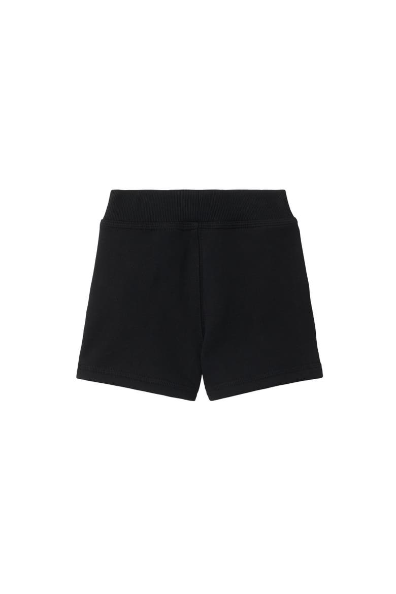Check Trim Cotton Shorts, Alternate, color, Black