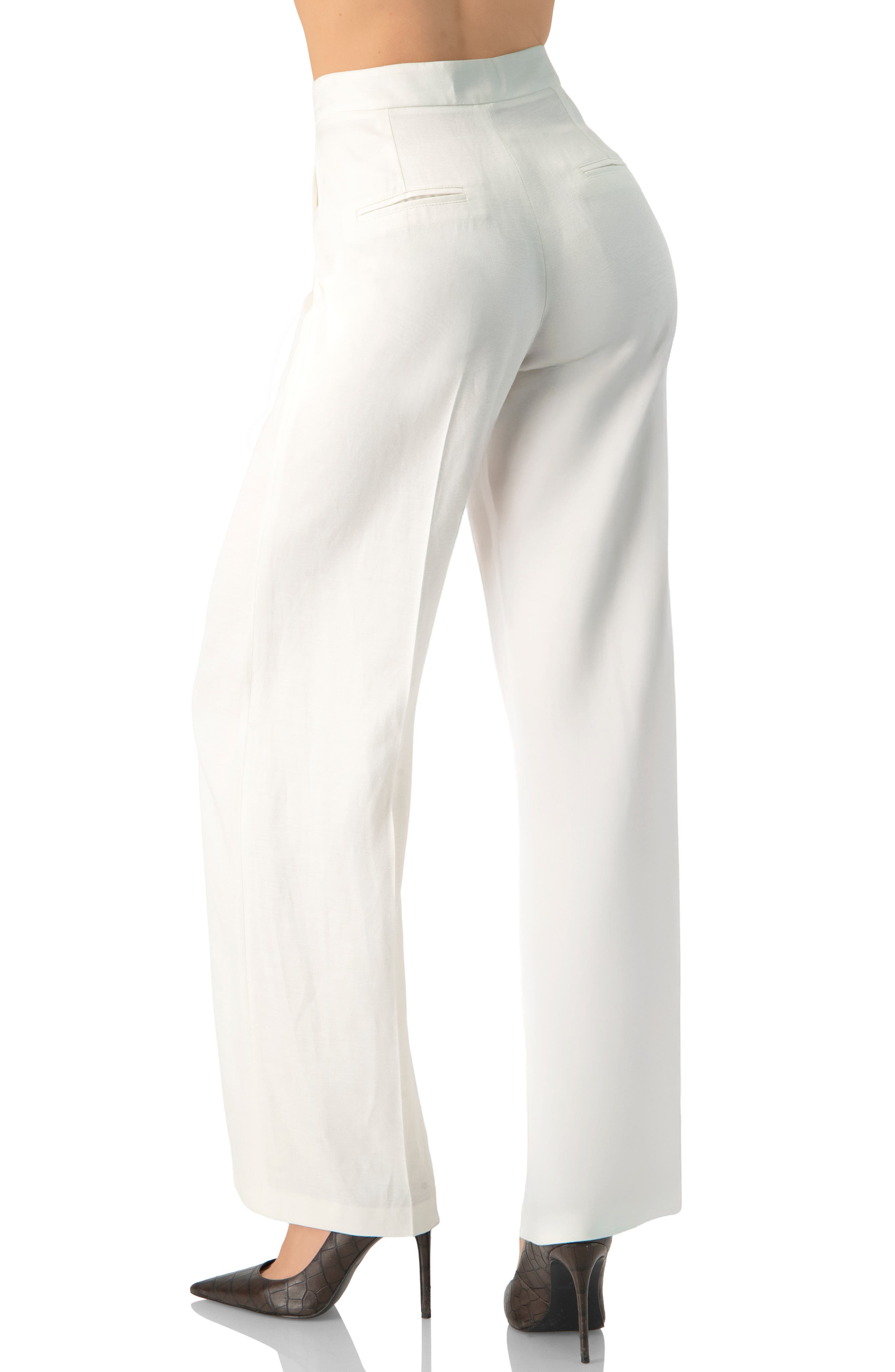 Wide-Leg Straight Cotton Pants - image 2