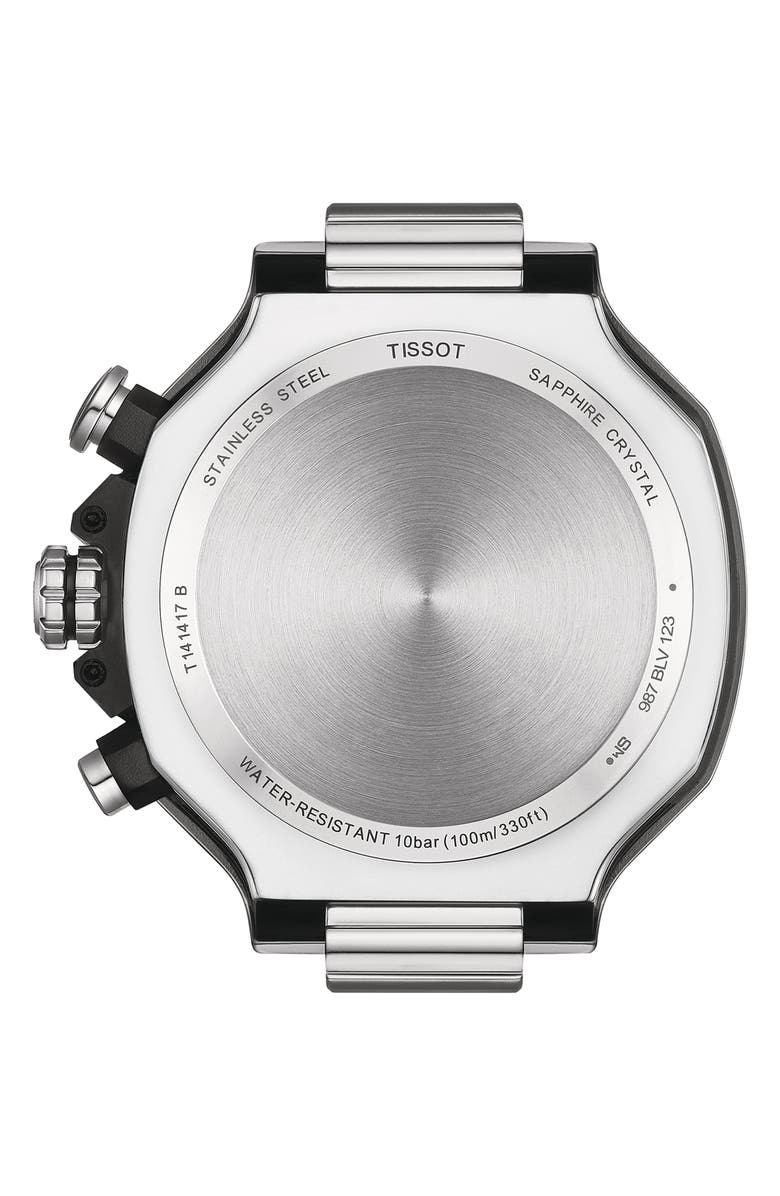 Tissot T-Race Chronograph Watch, 45mm, Alternate, color, Black