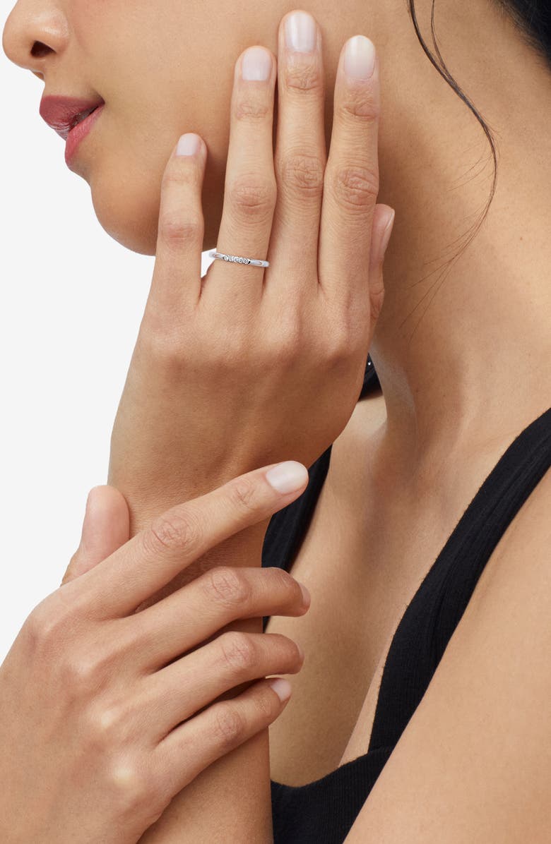 Frankie & Zoe Lab Grown Diamond Band Ring, Alternate, color, White Gold