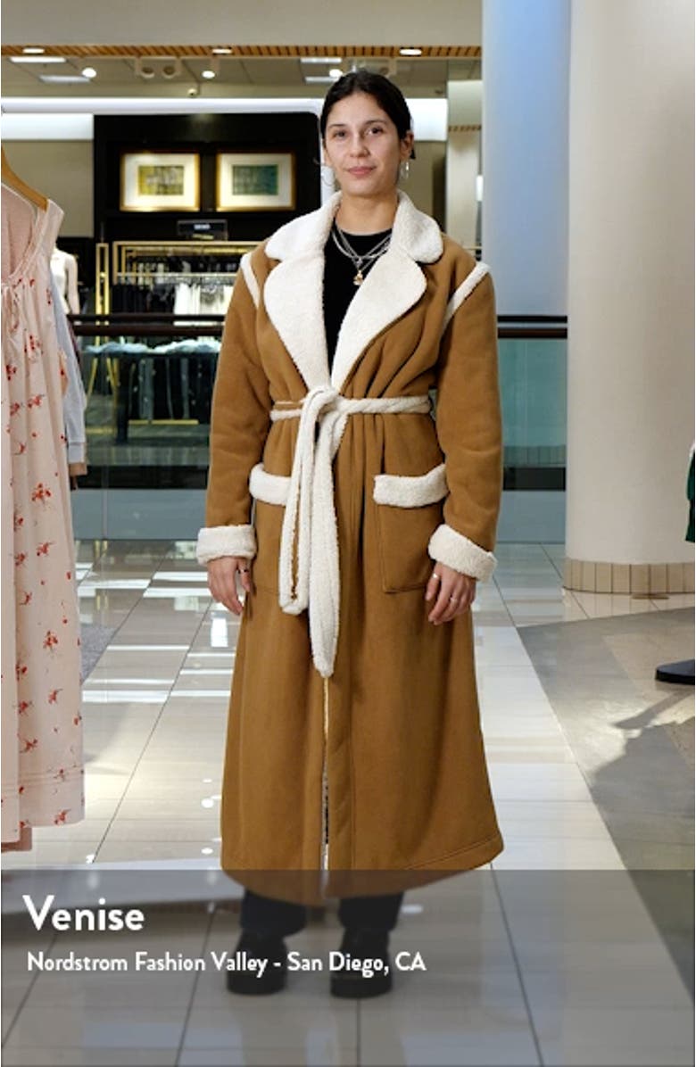 Classic Faux Shearling Robe, sales video thumbnail