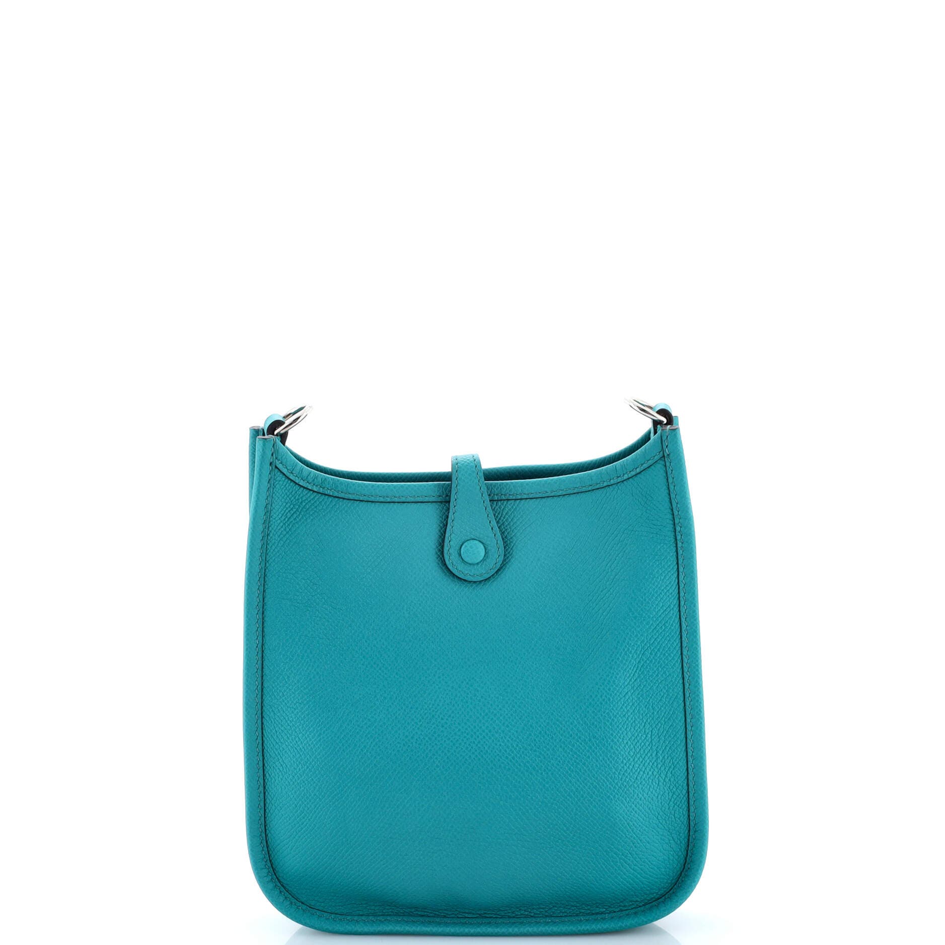 Pre-Owned Hermes Evelyne Bag Gen III Epsom TPM, Alternate, color, Bleu Paon