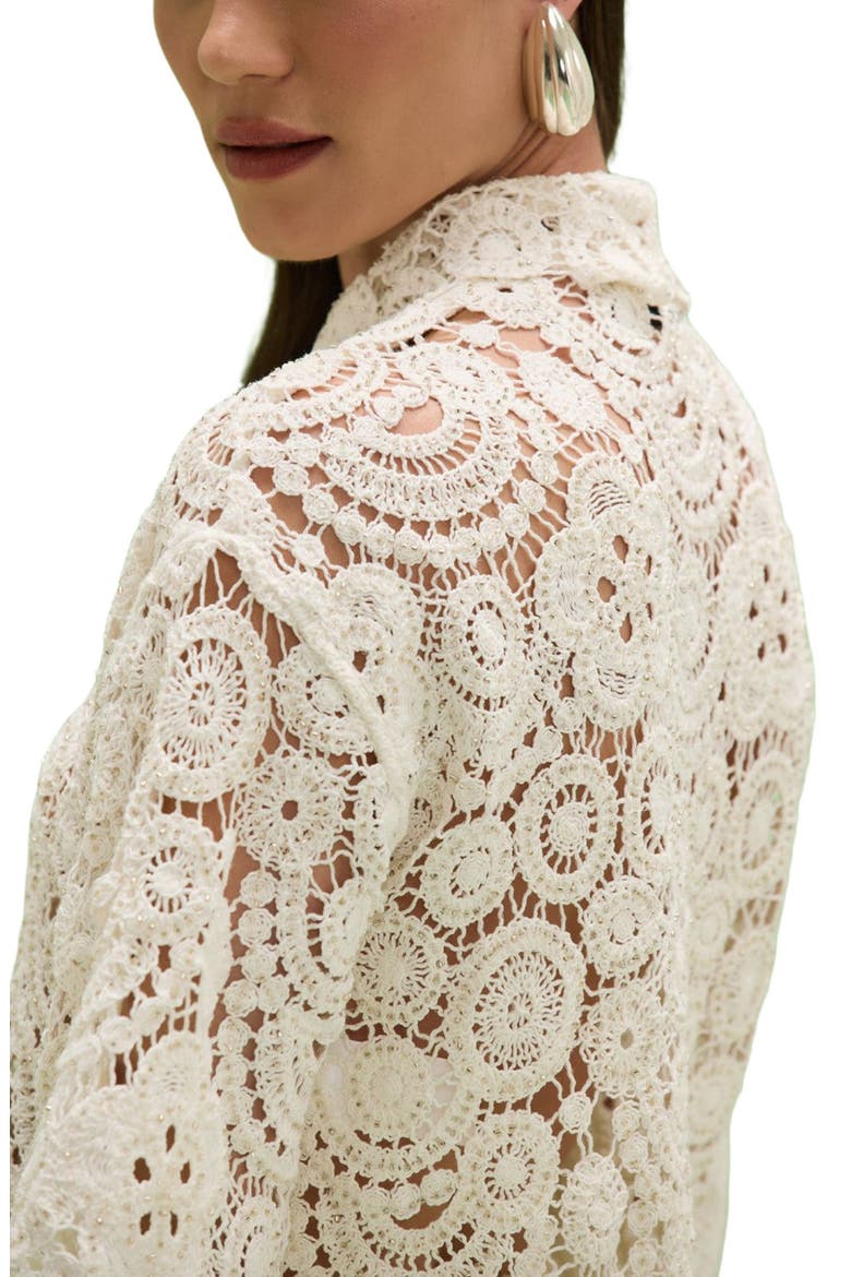 Gal Embroidery Top, Alternate, color, OFF WHITE