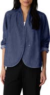 Eileen Fisher Organic Cotton Curved Front Jacket