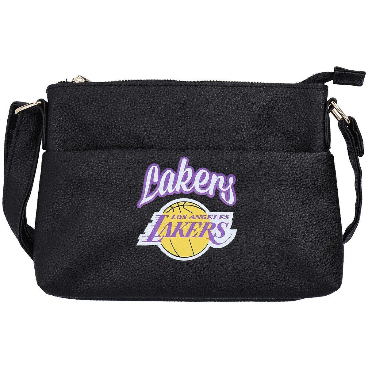 FOCO Women's FOCO Los Angeles Lakers Logo Script Crossbody Handbag, Main, color, Black