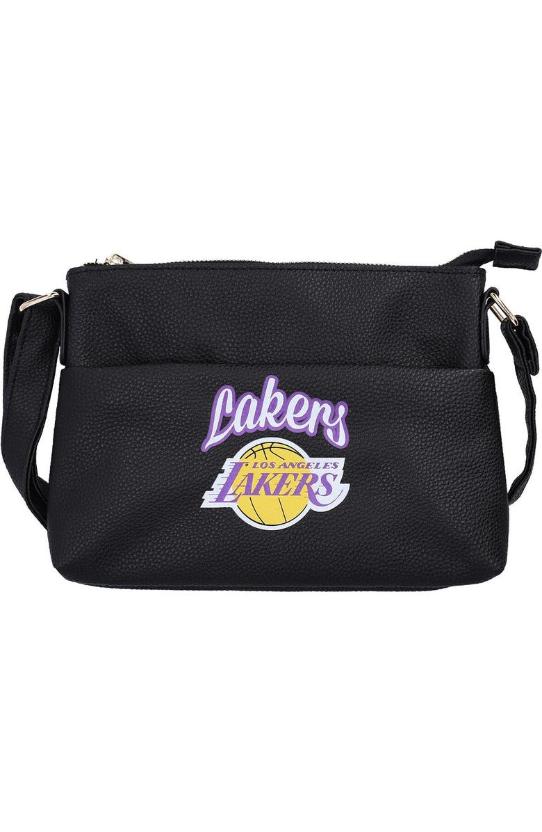 FOCO Women's FOCO Los Angeles Lakers Logo Script Crossbody Handbag, Main, color, Black