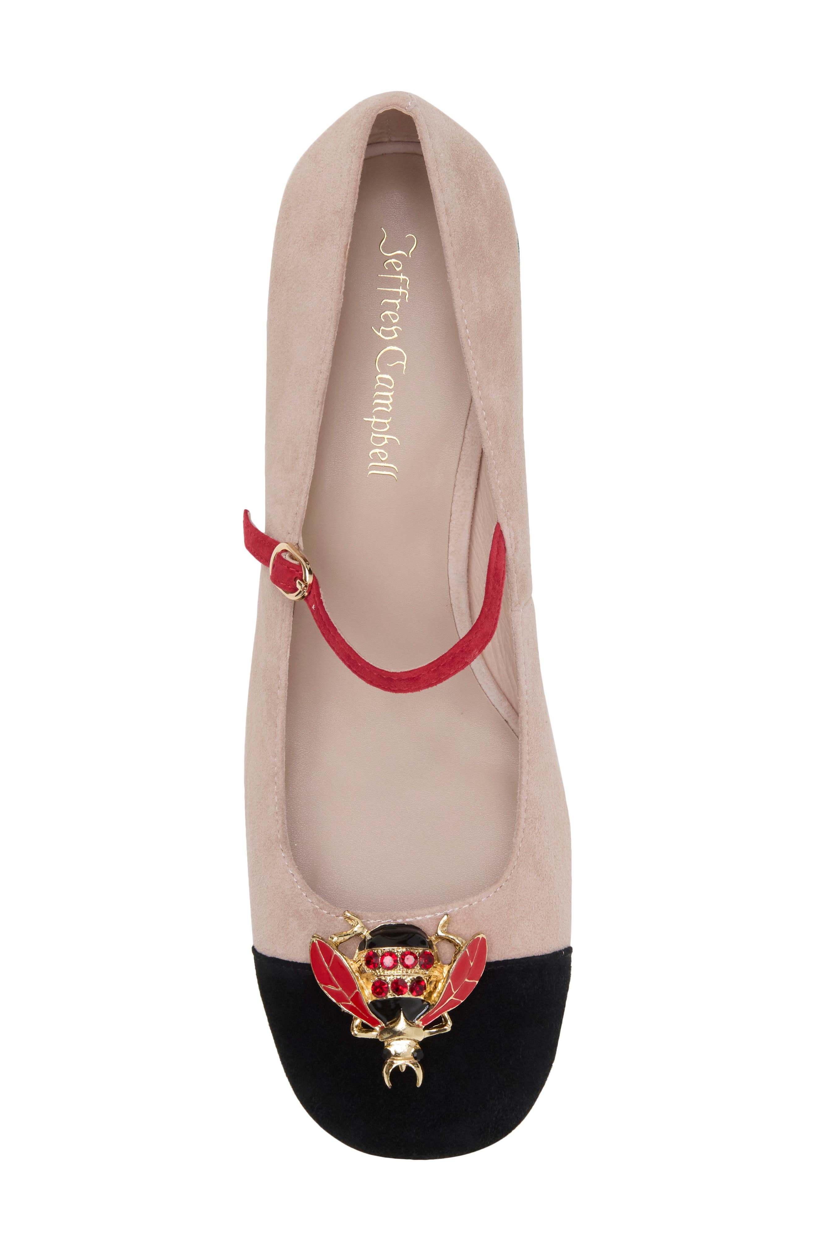 Jitterbug Mary Jane Pump, Alternate, color, IVORY BLACK SUEDE COMBO