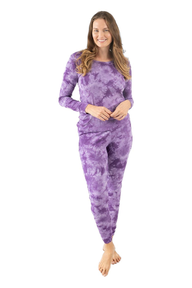Women's Cotton Tie Dye Matching Family Pajamas, Main, color, Tie Dye Purple Mix