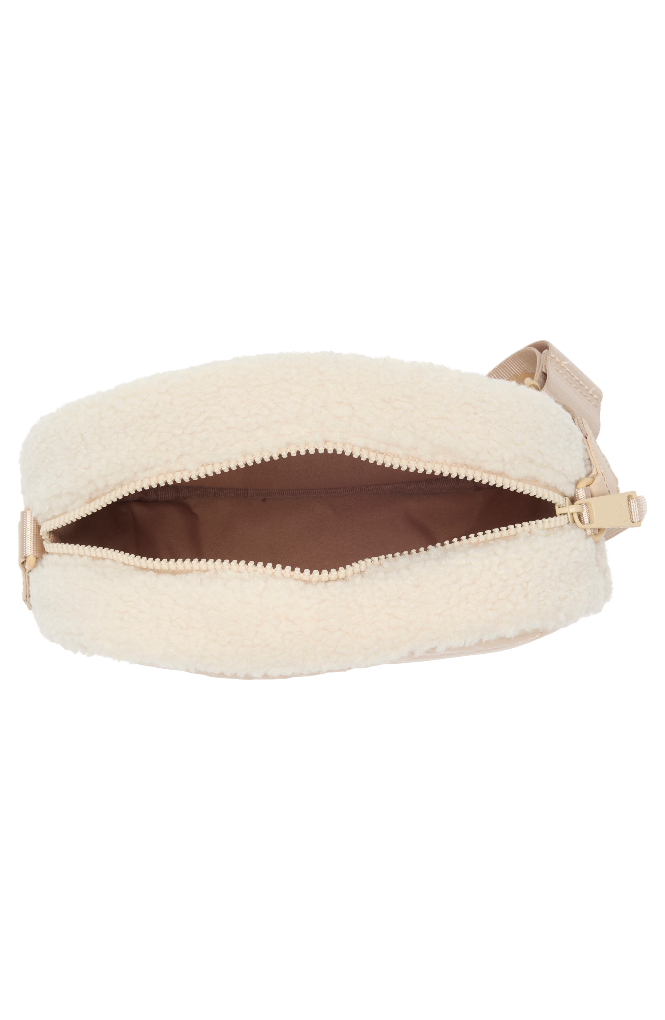 Pajar Circle Faux Shearling Crossbody Bag, Alternate, color, 