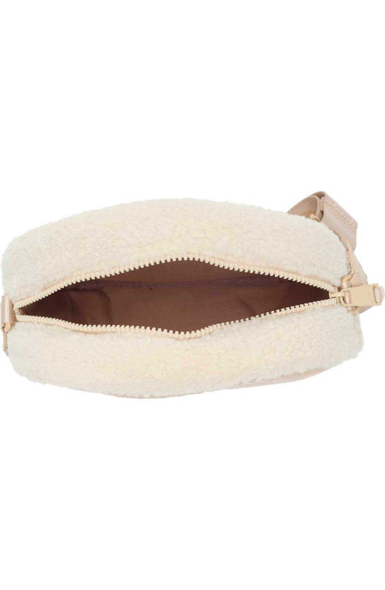 Pajar Circle Faux Shearling Crossbody Bag, Alternate, color,