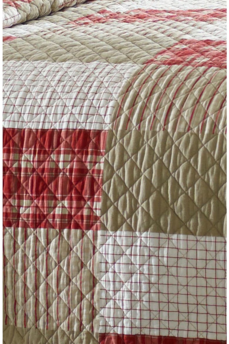 Camano Island Plaid Quilted Throw Blanket, Alternate, color, RED