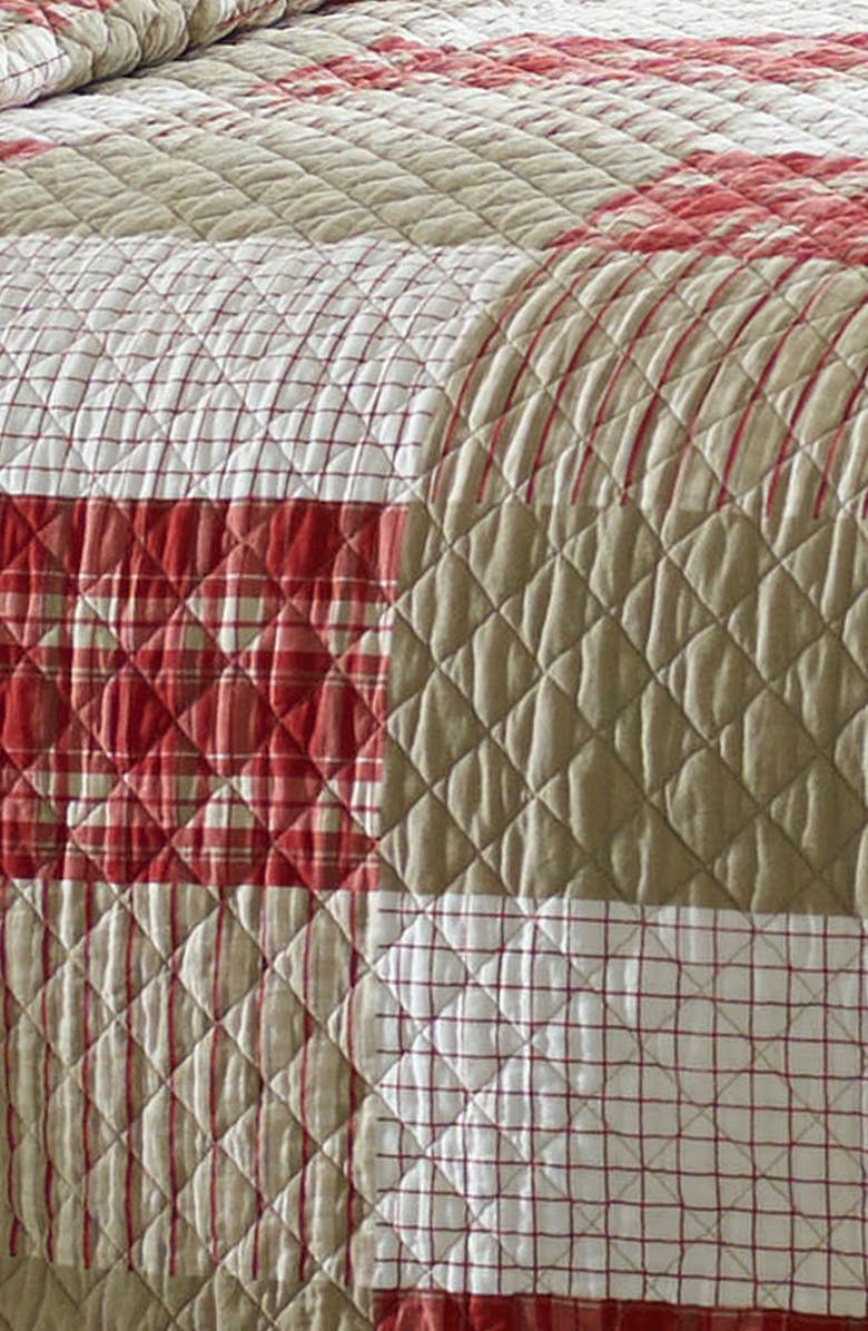 Eddie Bauer Camano Island Plaid Quilted Throw Blanket, Alternate, color, Red