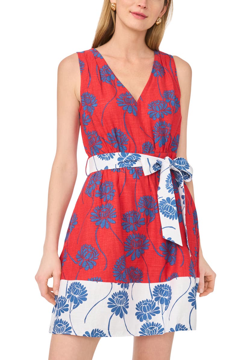 1.STATE Tie Waist Minidress, Alternate, color, Aura Orange