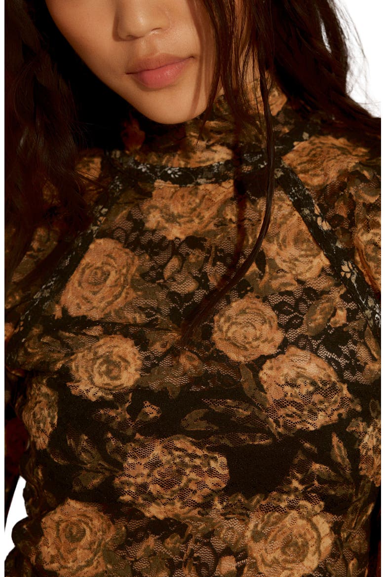 Lyric Floral Lace Top, Alternate, color, BLACK COMBO