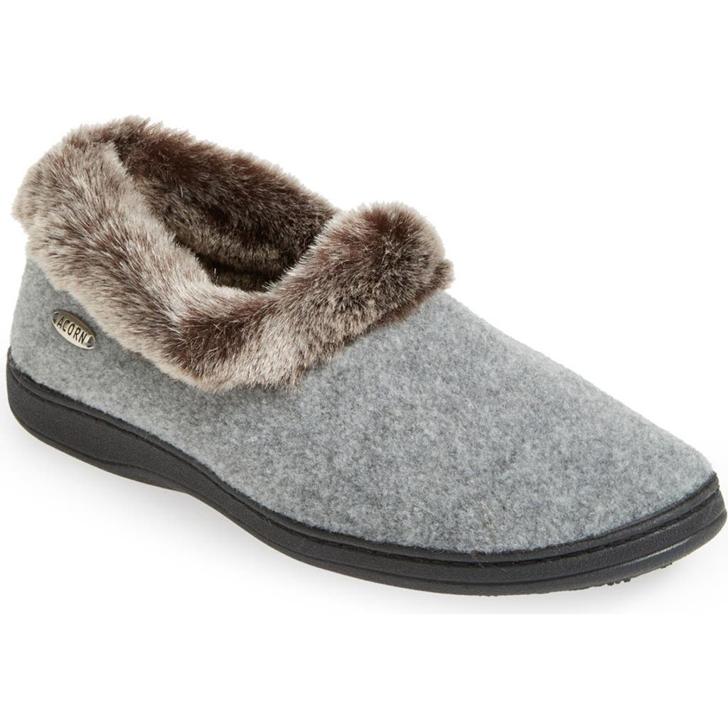 Acorn Faux Fur Slipper in Stone  product