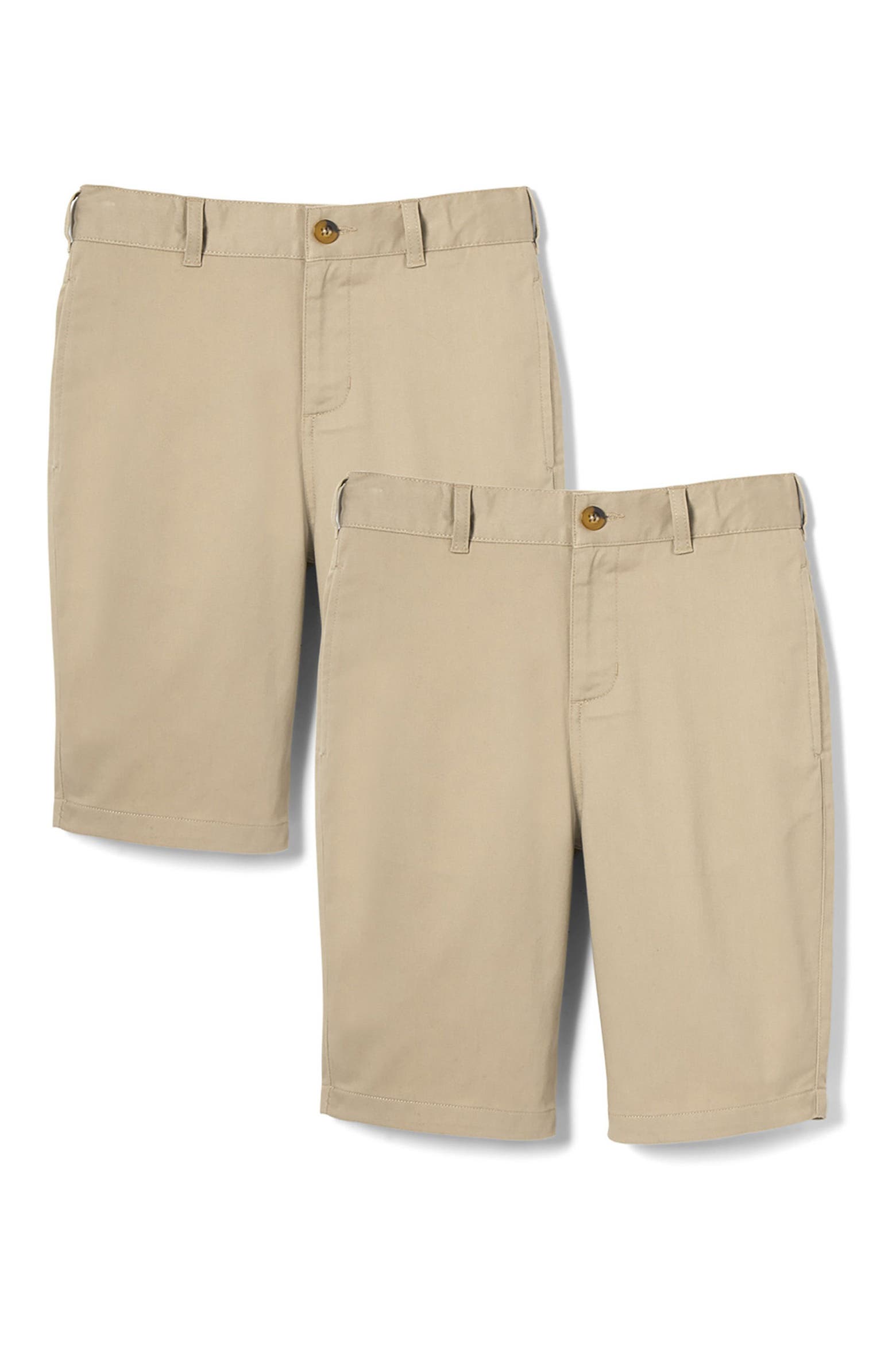 Packed Toast In Store FRENCH TOAST Kids' 2-Pack Flat Front Stretch Twill Shorts (Men ...