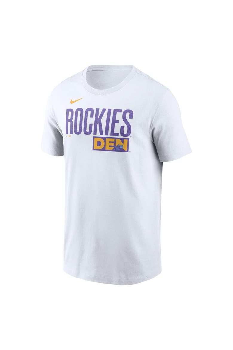 Men's Nike  White Colorado Rockies 2025 City Connect Wordmark T-Shirt, Alternate, color, White
