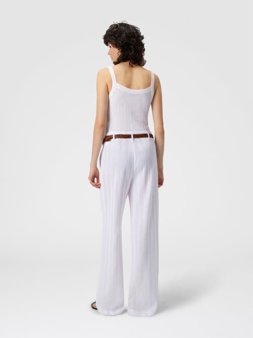 Missoni Tailored Pants With Zigzag Pattern In White