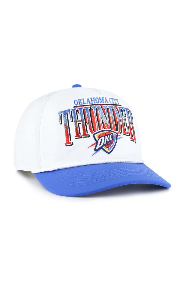 '47 Men's '47 White/Blue Oklahoma City Thunder Tribute Two-Tone Hitch Adjustable Hat, Alternate, color, 