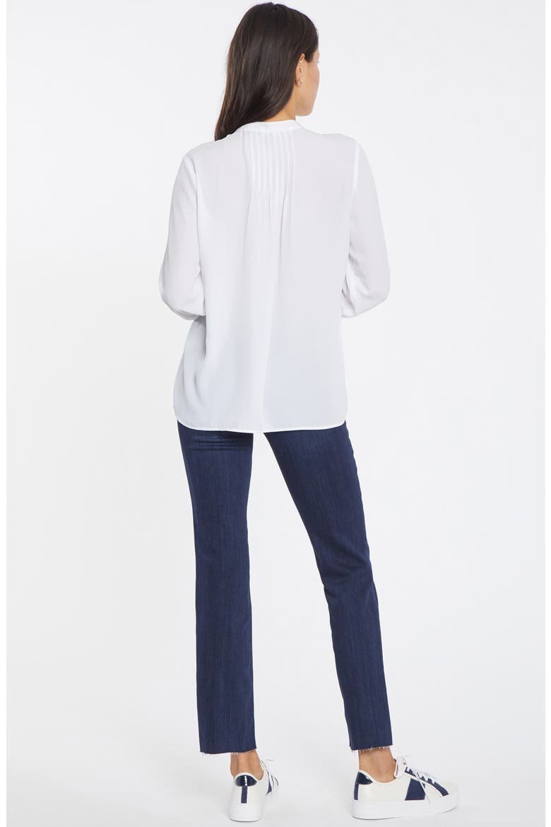 Pleated Peasant Blouse, Alternate, color, OPTIC WHITE