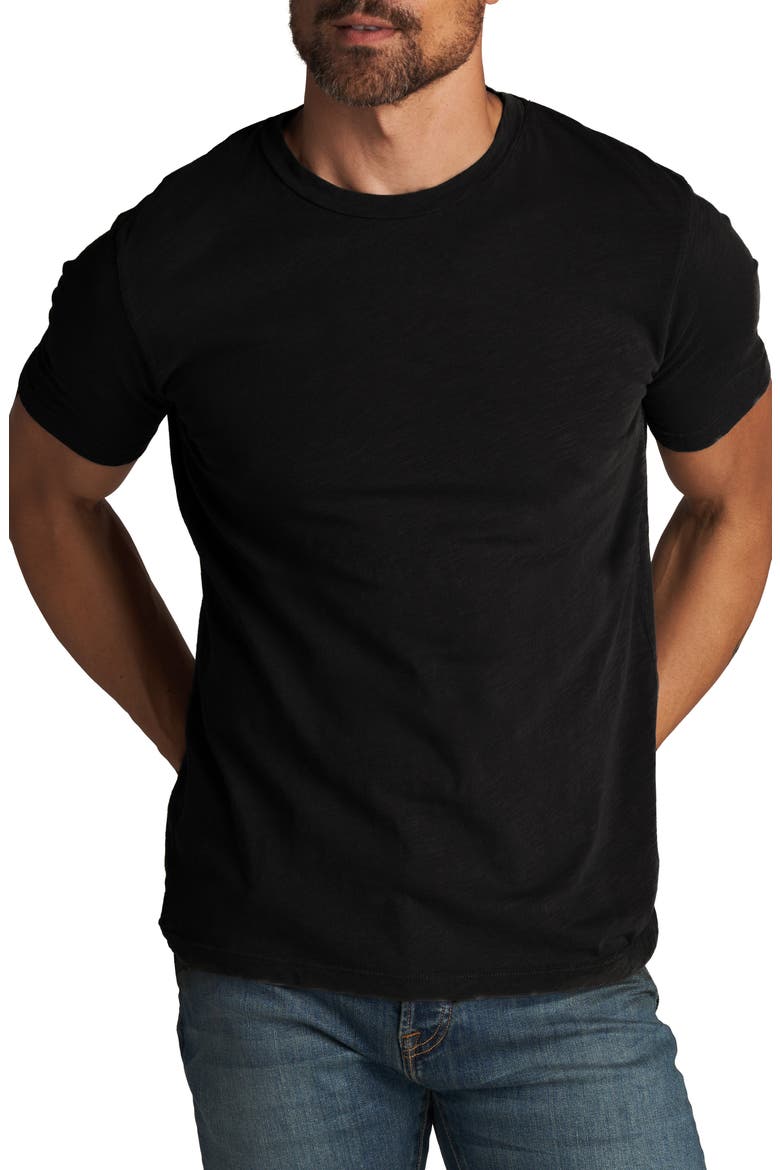 Men's Asher Standard Slub Cotton T-Shirt, Main, color, BLACK
