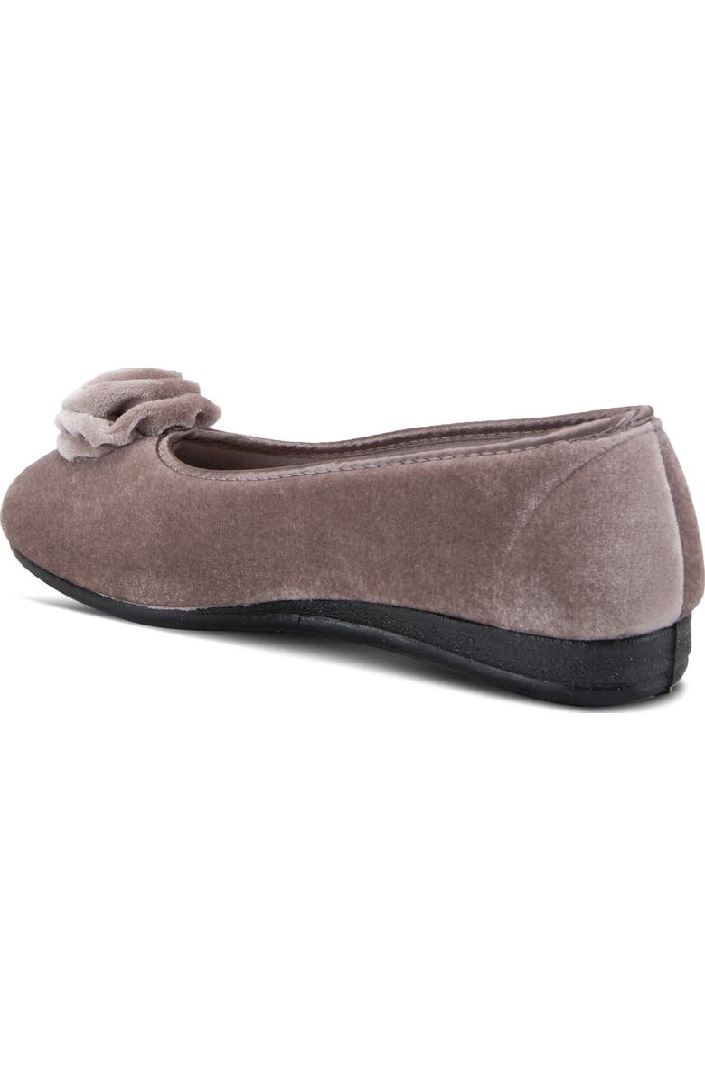 Flexus by Spring Step Roseloud Velvet Slipper, Alternate, color, Light Grey