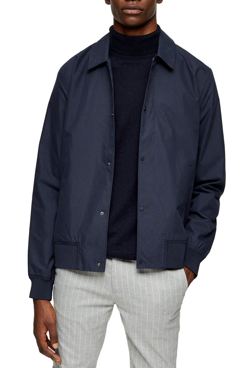 Papertouch Classic Fit Bomber Jacket, Main, color, NAVY BLUE