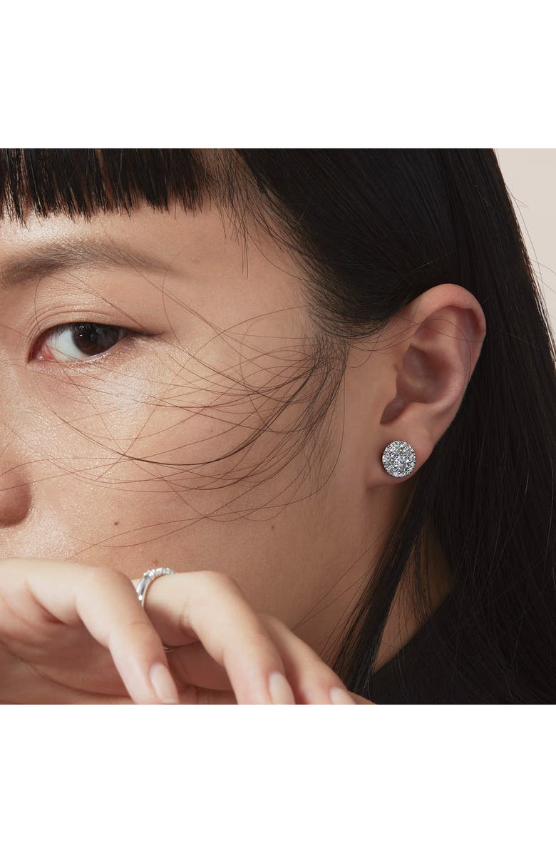 HEARTS ON FIRE Tessa Circle Stud Earrings, Alternate, color, 0.34 Ctw White Gold/ Diamond