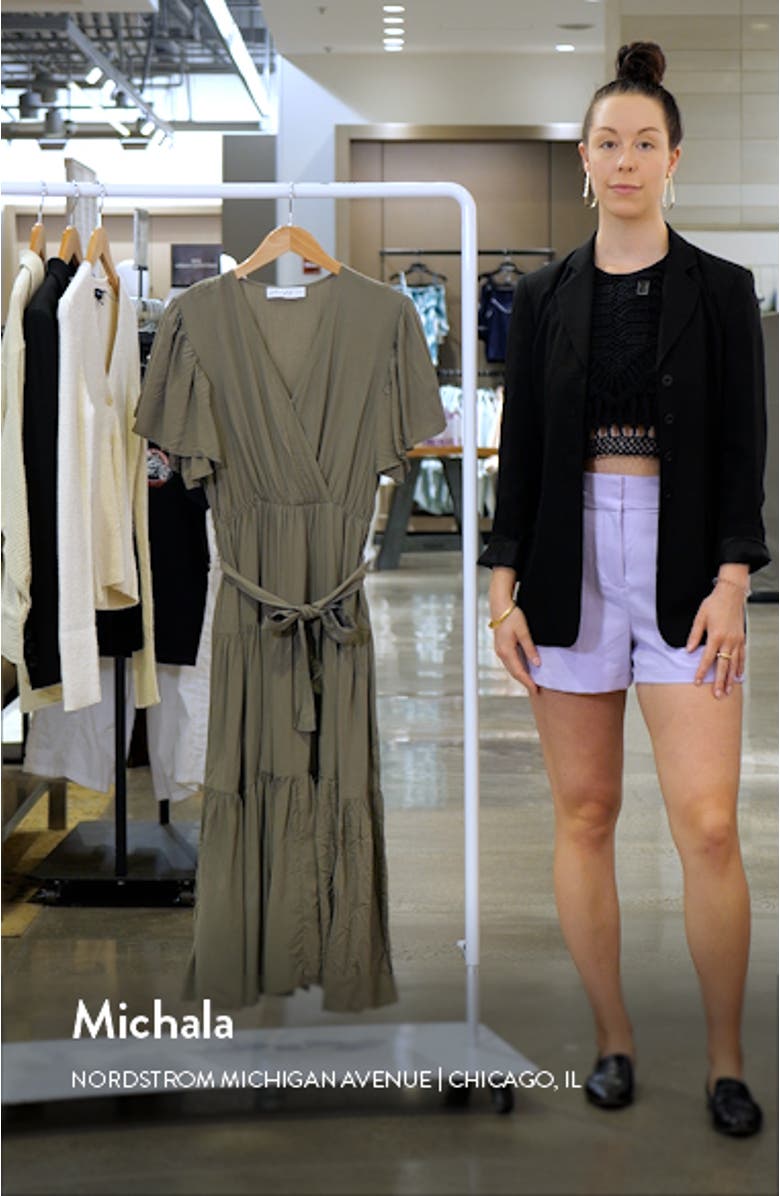 Barker Tiered Faux Wrap Dress, sales video thumbnail