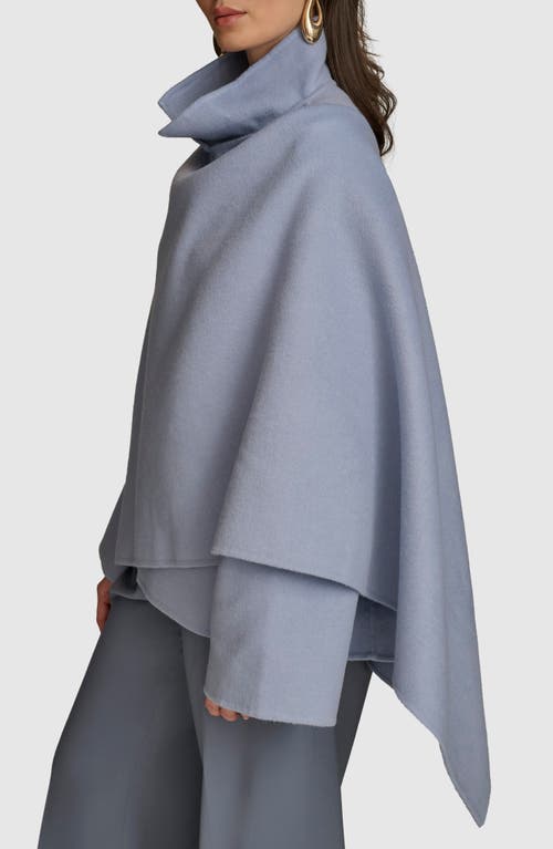 Donna Karan New York Wool Blend Cape Wrap In Glacial Bl